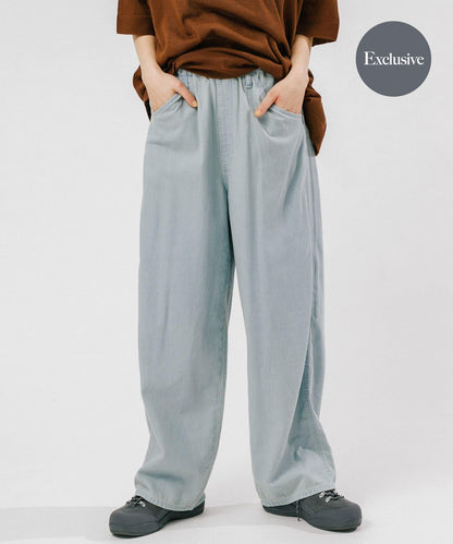 Wrangler×EKAL 輕薄牛仔寬鬆闊腿褲