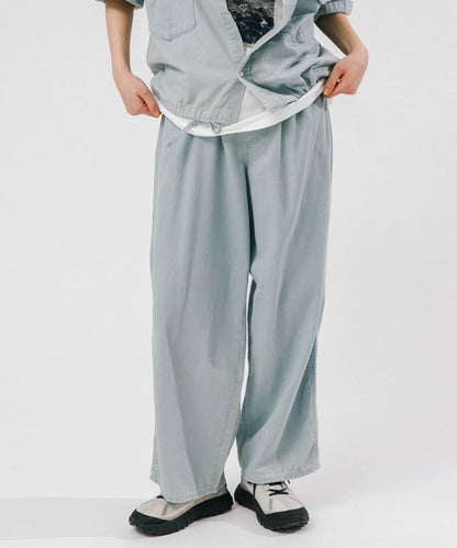 Wrangler×EKAL 輕薄牛仔寬鬆闊腿褲