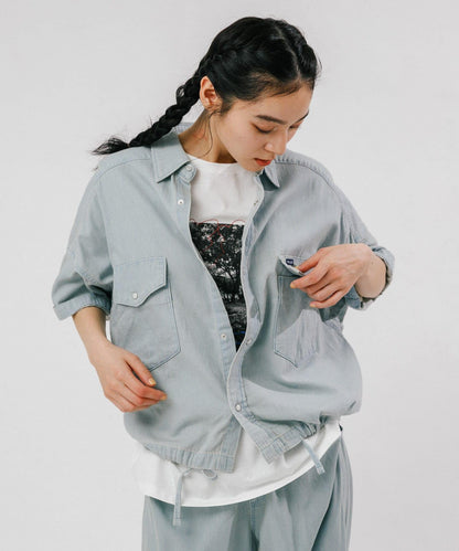聯名 Wrangler×EKAL 輕牛仔工裝襯衫