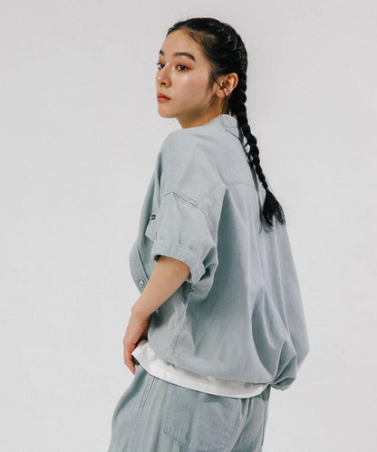 聯名 Wrangler×EKAL 輕牛仔工裝襯衫
