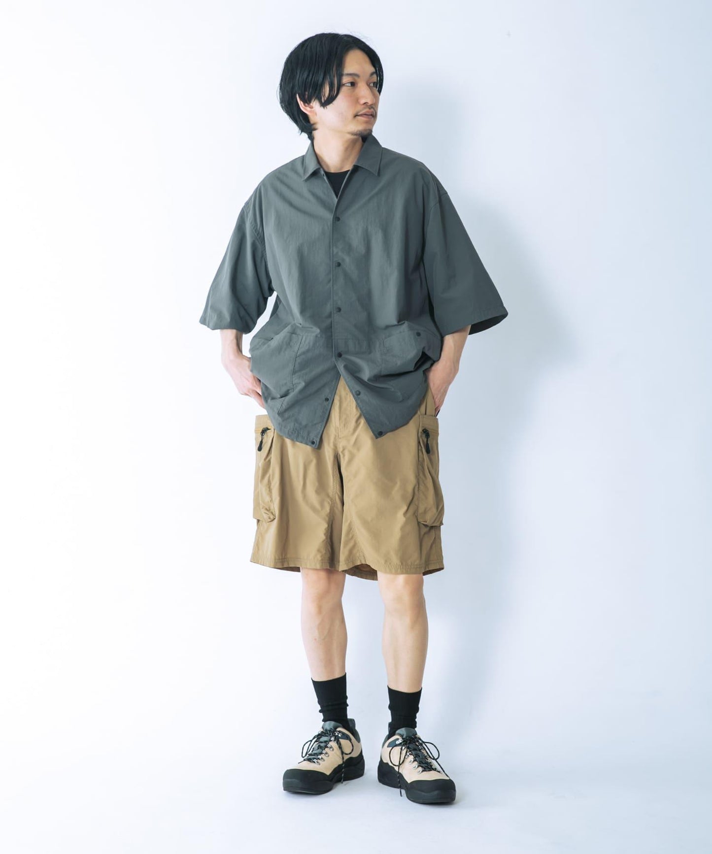 聯名款 寬鬆 GRIP SWANY×EKAL 休閒短褲
