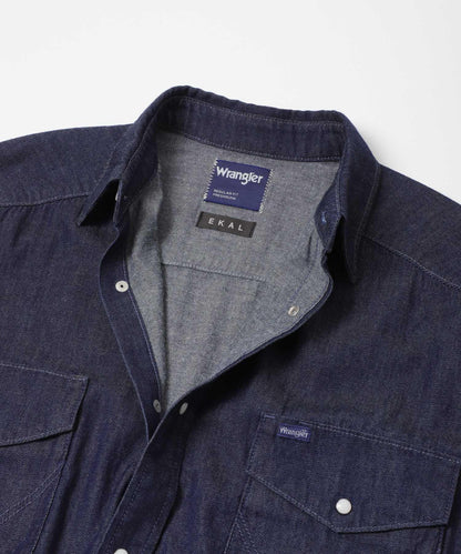 聯名 Wrangler×EKAL 輕牛仔工裝襯衫