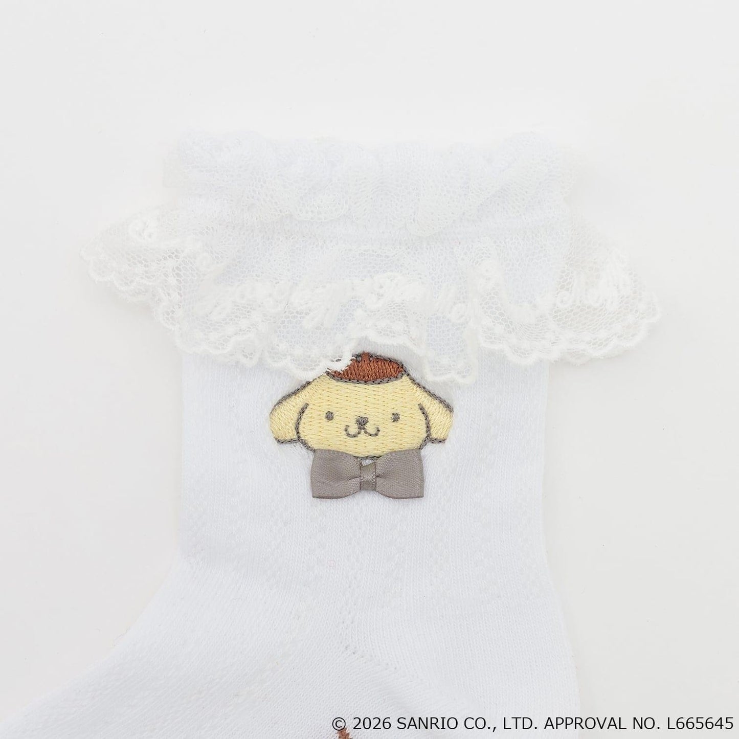 ポムポムプリン（布丁狗） 蕾絲襪子