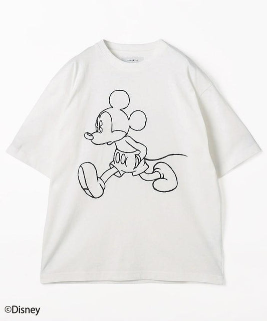 MICKEY MOUSE（米老鼠） 前幅刺繡短袖T恤 JT261C42