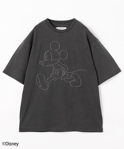 MICKEY MOUSE（米老鼠） 前幅刺繡短袖T恤 JT261C42