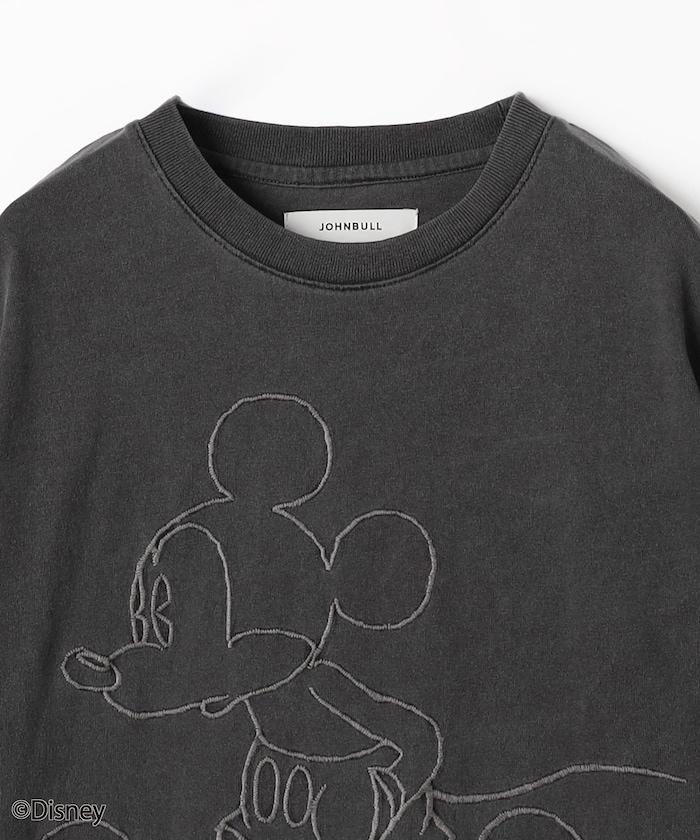 MICKEY MOUSE（米老鼠） 前幅刺繡短袖T恤 JT261C42