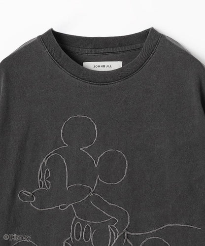 MICKEY MOUSE（米老鼠） 前幅刺繡短袖T恤 JT261C42