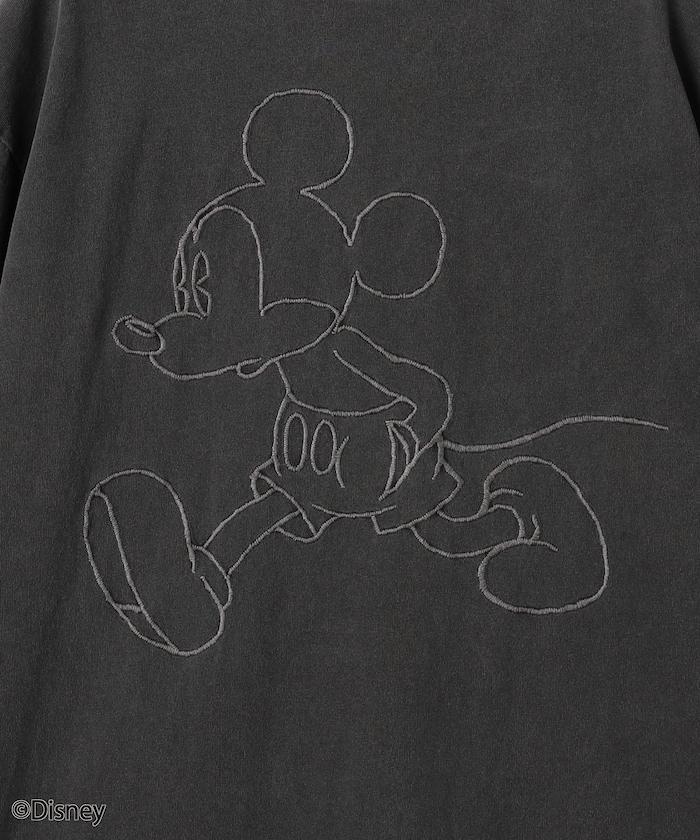 MICKEY MOUSE（米老鼠） 前幅刺繡短袖T恤 JT261C42