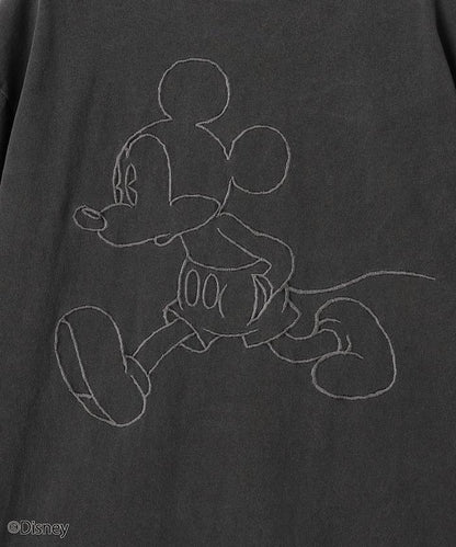 MICKEY MOUSE（米老鼠） 前幅刺繡短袖T恤 JT261C42