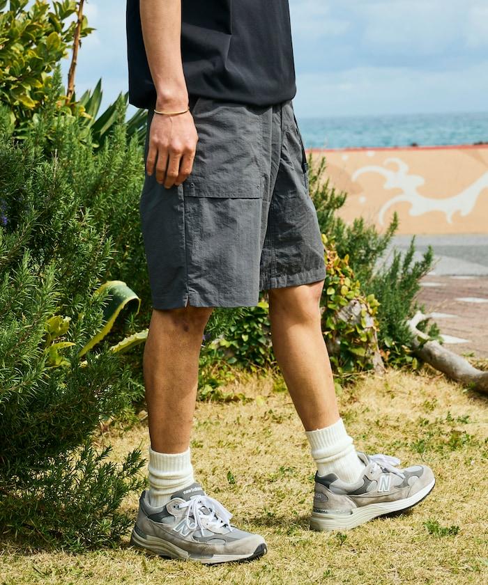 寬鬆版型 織帶腰帶 再生尼龍 休閒短褲