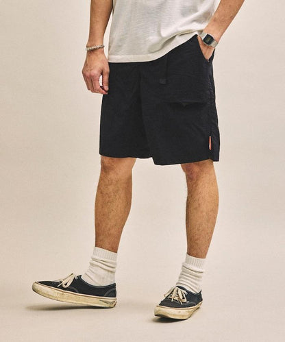 寬鬆版型 織帶腰帶 再生尼龍 休閒短褲
