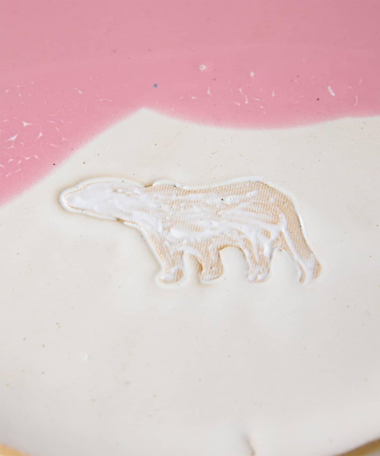 teto ceramics 北極熊櫻花星球圖案 中號陶瓷盤