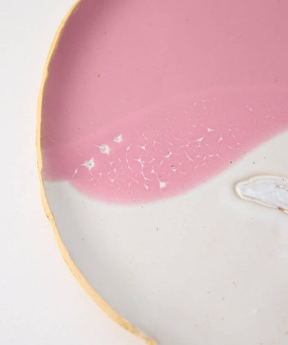 teto ceramics 北極熊櫻花星球圖案 中號陶瓷盤