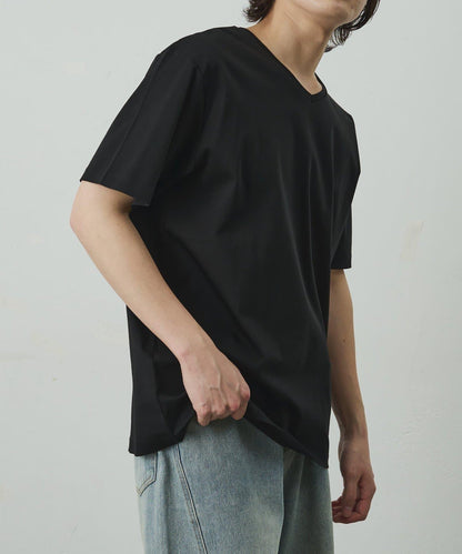 簡約V領 短袖 彈力 針織T恤