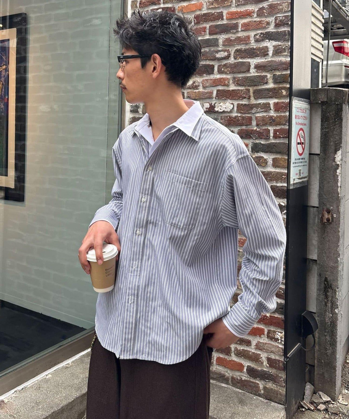 疊穿風雙領設計襯衫