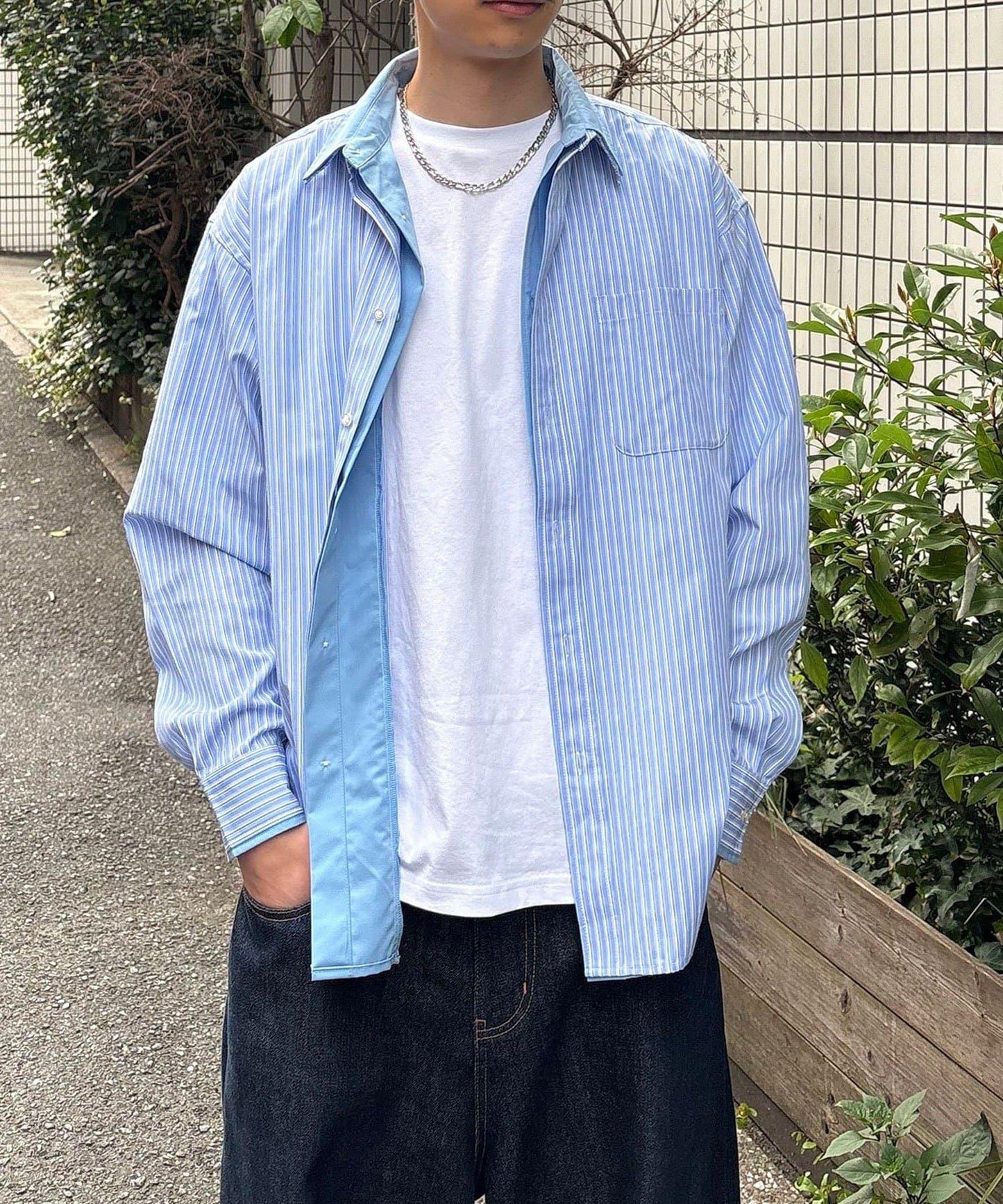 疊穿風雙領設計襯衫