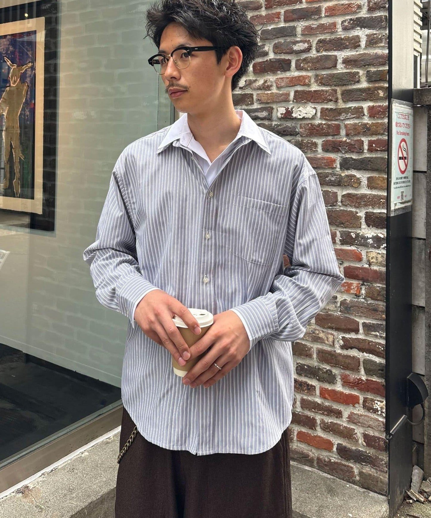 疊穿風雙領設計襯衫