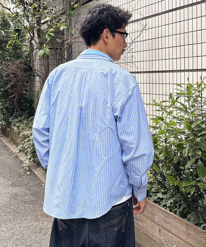 疊穿風雙領設計襯衫