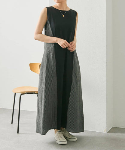 《2點セット/別々にも著れる》 拼接設計 連衣裙套裝【SUM1 STYLE】