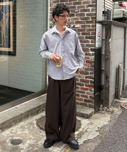 疊穿風雙領設計襯衫
