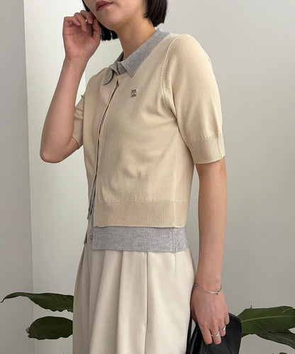 CAPRICIEUX LE'MAGE 半袖疊穿感POLO針織開衫