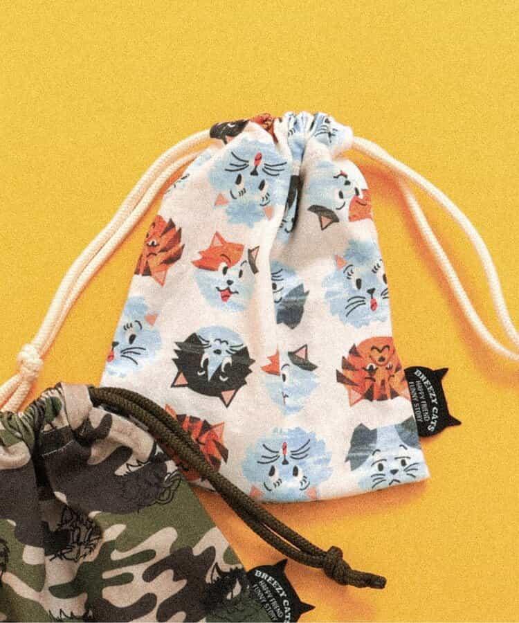 BREEZY CATS 全印花 束口袋