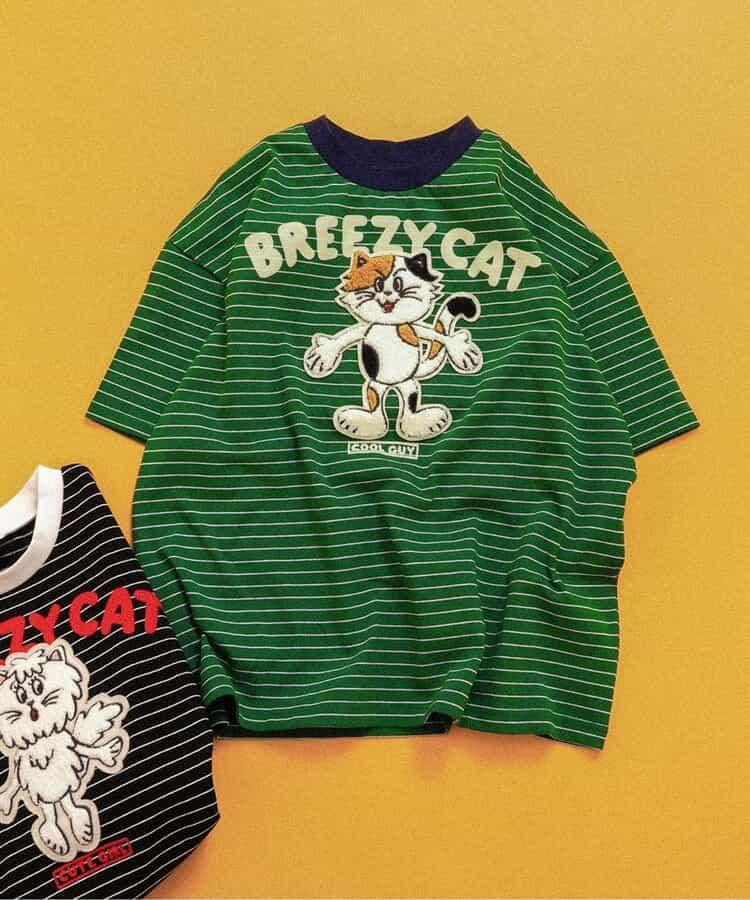 沙嘎拉刺繡貼布圖案 BREEZY CATS T恤