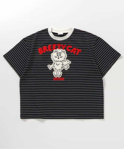 沙嘎拉刺繡貼布圖案 BREEZY CATS T恤