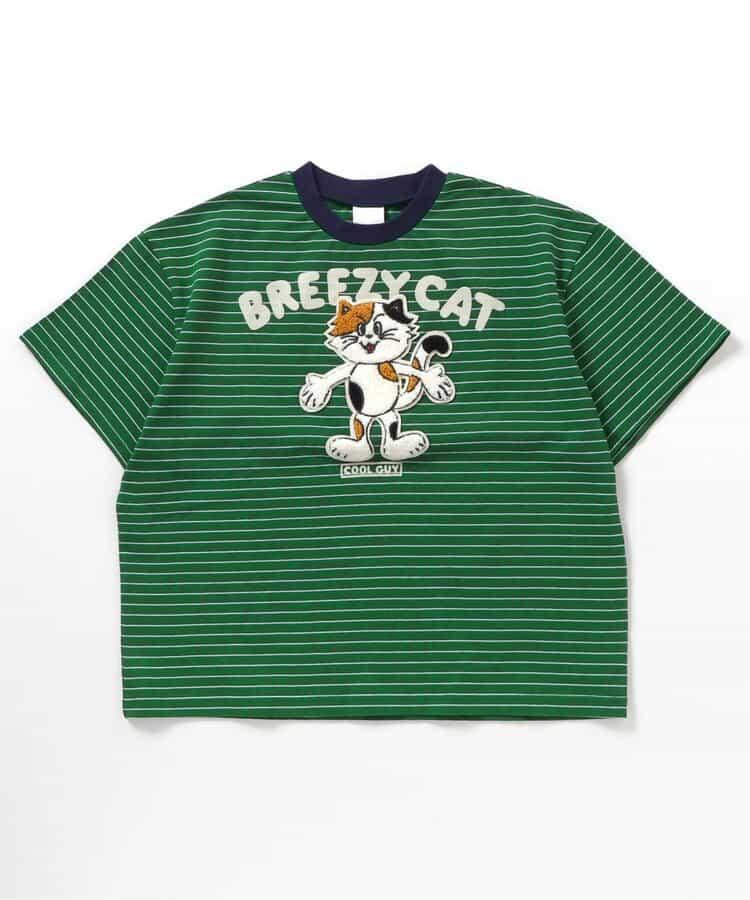 沙嘎拉刺繡貼布圖案 BREEZY CATS T恤