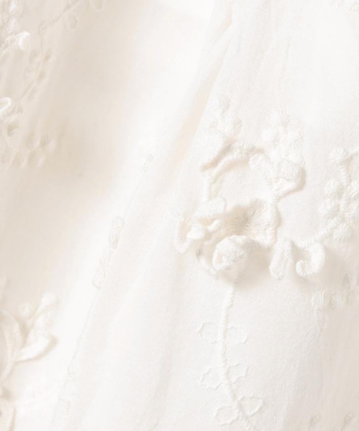 sheer cotton 3D embroidery easy 休閒褲
