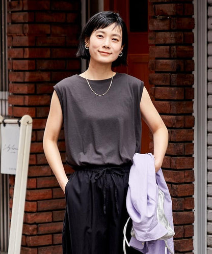 防汗漬 無袖 平紋針織 遮熱 防紫外線 T恤