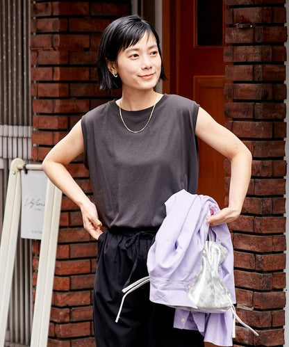 防汗漬 無袖 平紋針織 遮熱 防紫外線 T恤
