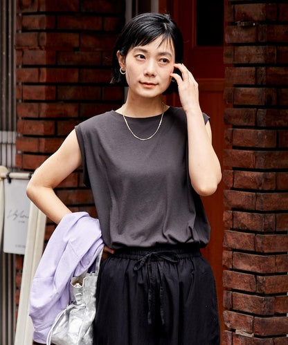 防汗漬 無袖 平紋針織 遮熱 防紫外線 T恤