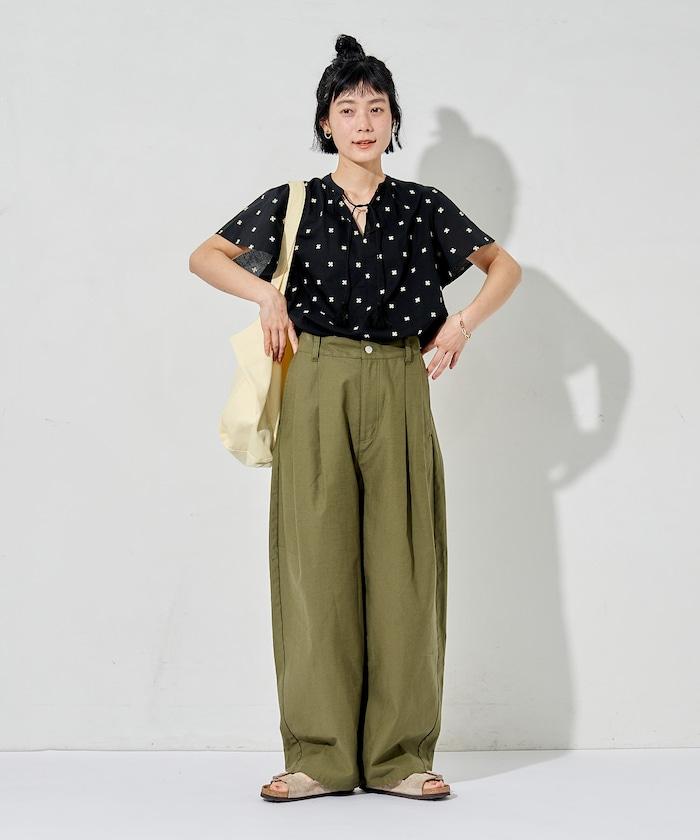 印度通體刺繡 袖部荷葉邊 輕薄面料 上衣（可成套）