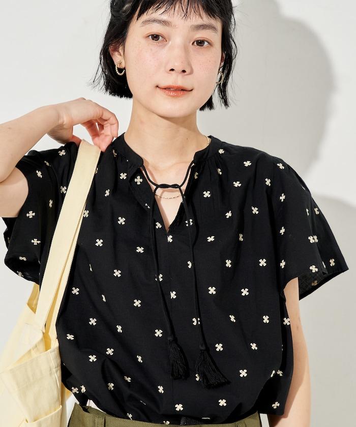 印度通體刺繡 袖部荷葉邊 輕薄面料 上衣（可成套）
