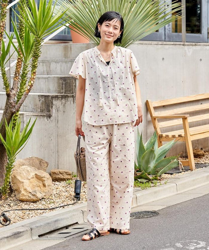 印度通體刺繡 袖部荷葉邊 輕薄面料 上衣（可成套）