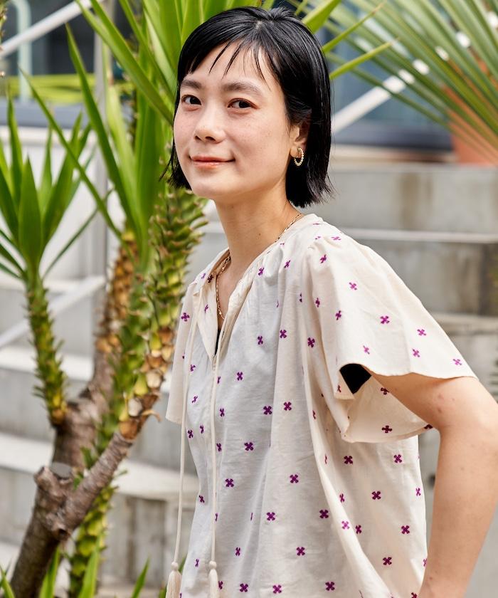 印度通體刺繡 袖部荷葉邊 輕薄面料 上衣（可成套）