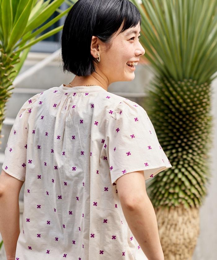 印度通體刺繡 袖部荷葉邊 輕薄面料 上衣（可成套）