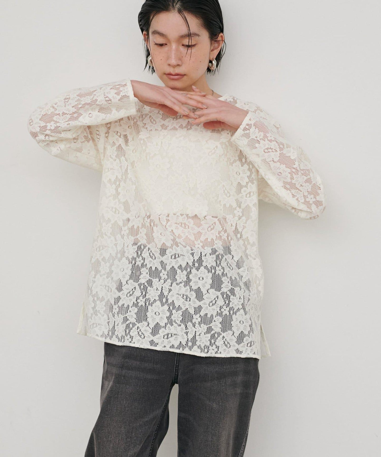 花卉刺繡女式襯衫