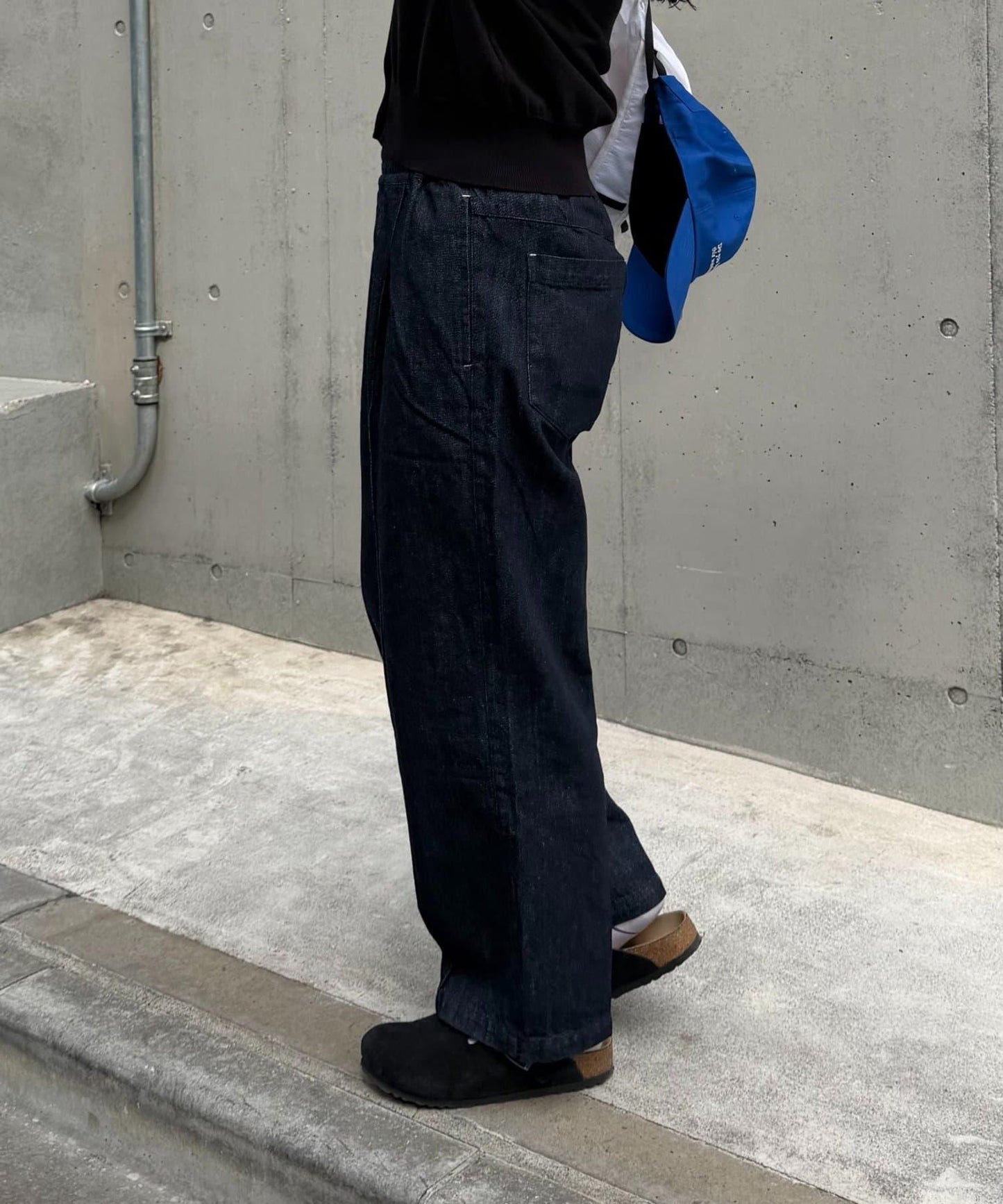 可成套 直筒 亞麻混紡牛仔 牛仔褲
