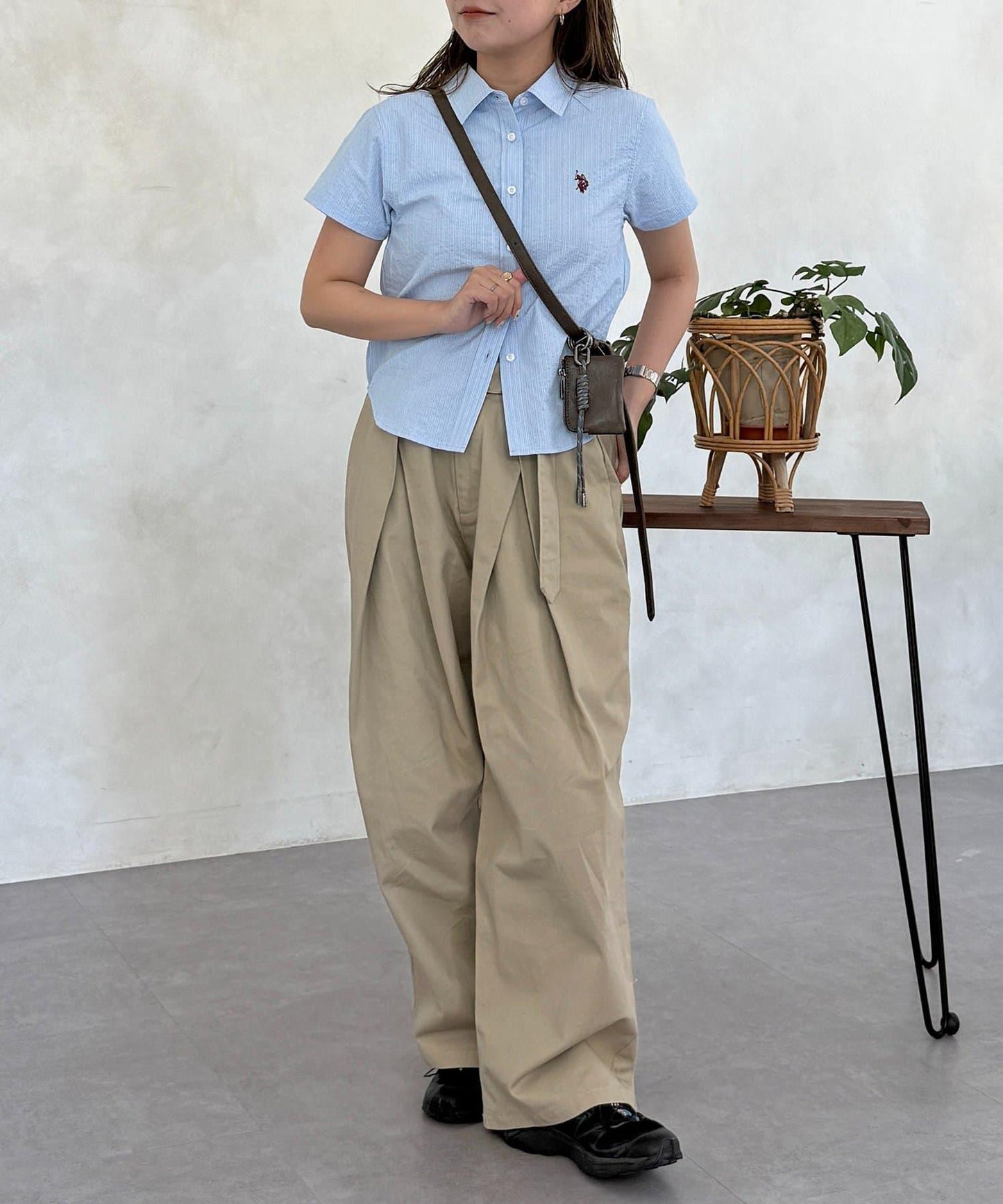 U.S. POLO ASSN. 泡泡紗迷你襯衫
