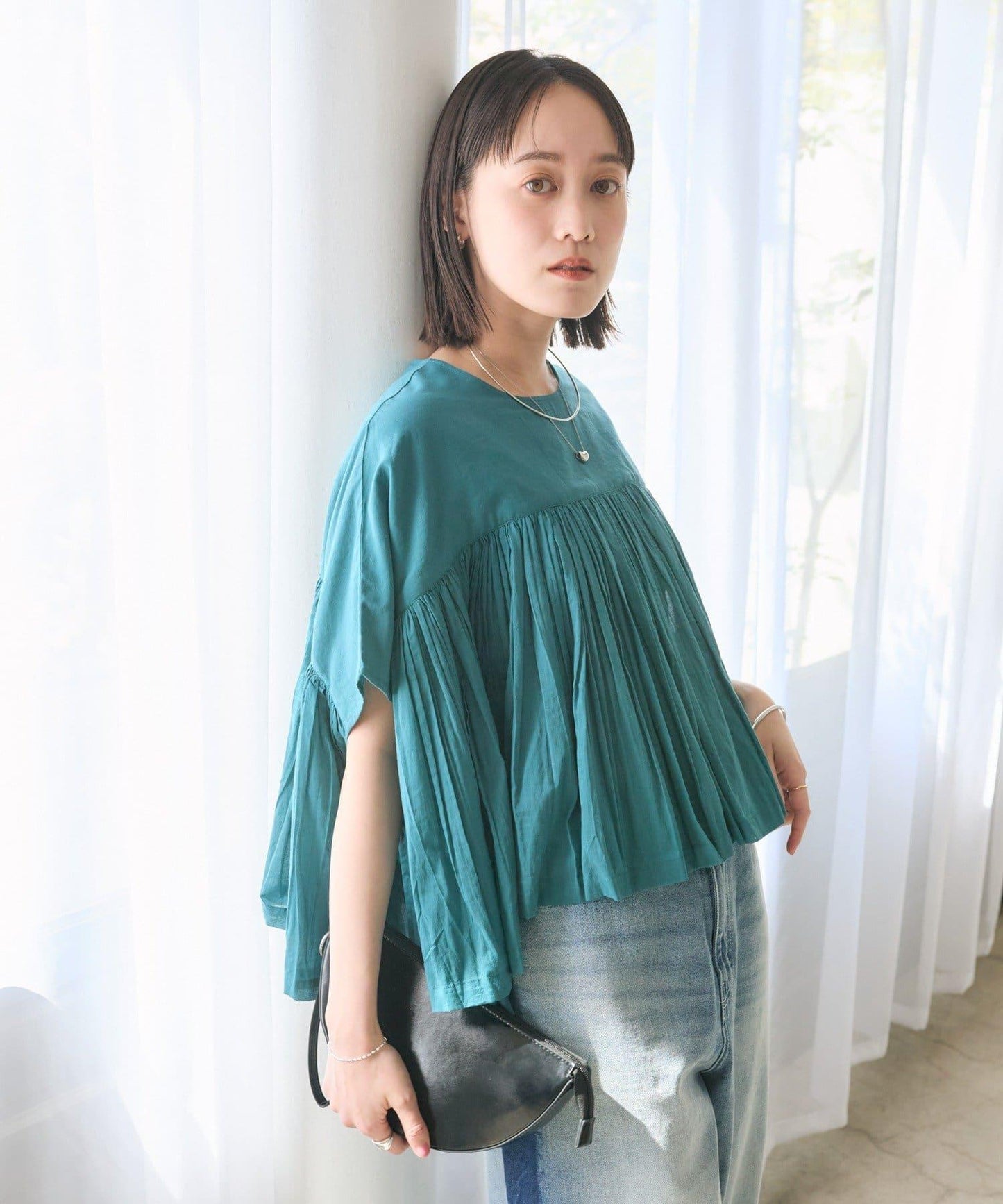 RIVE DROITE 褶皺蓬鬆廓形 女式襯衫