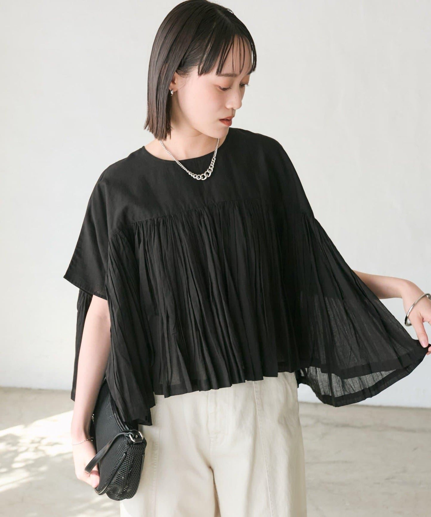 RIVE DROITE 褶皺蓬鬆廓形 女式襯衫