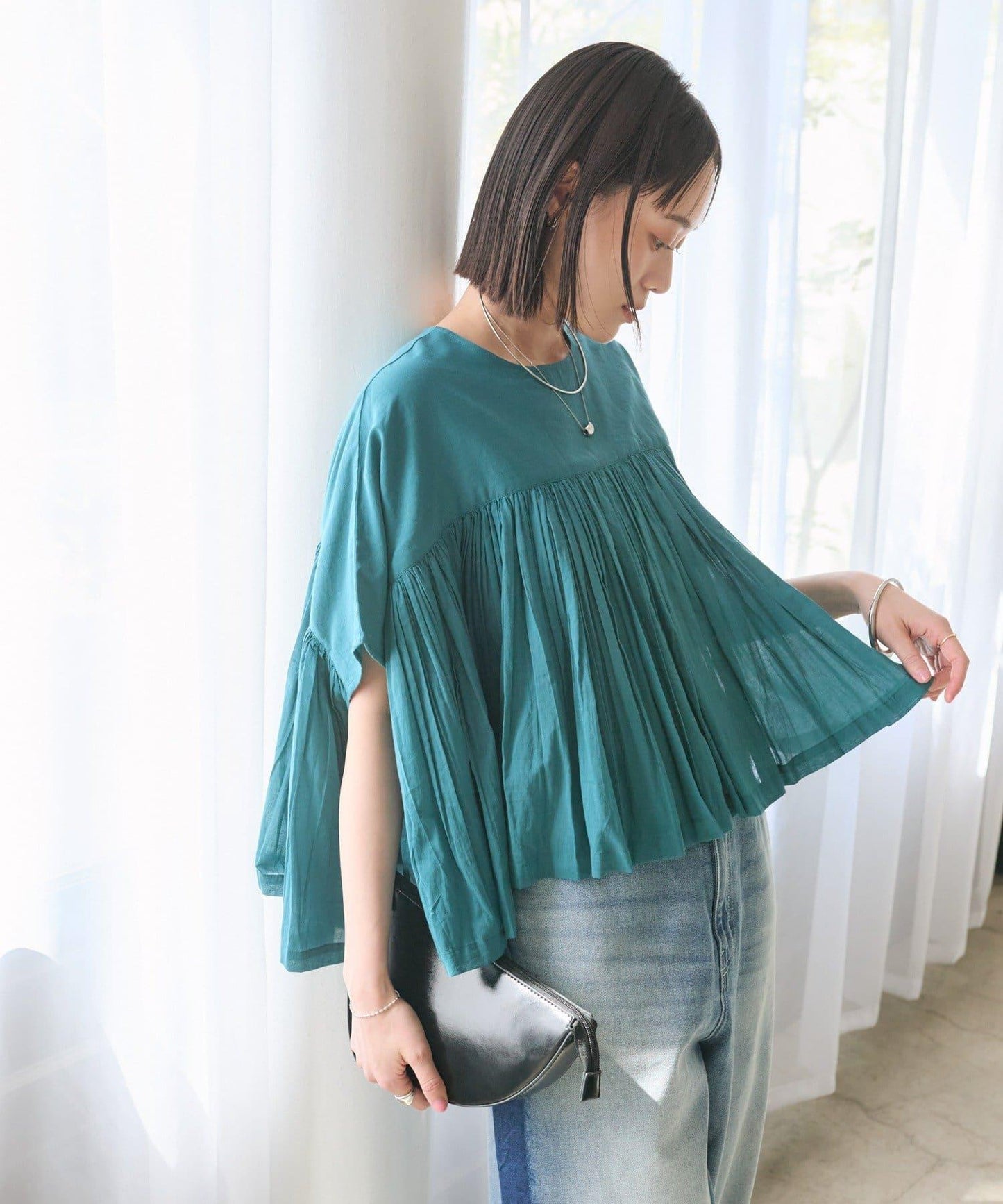 RIVE DROITE 褶皺蓬鬆廓形 女式襯衫
