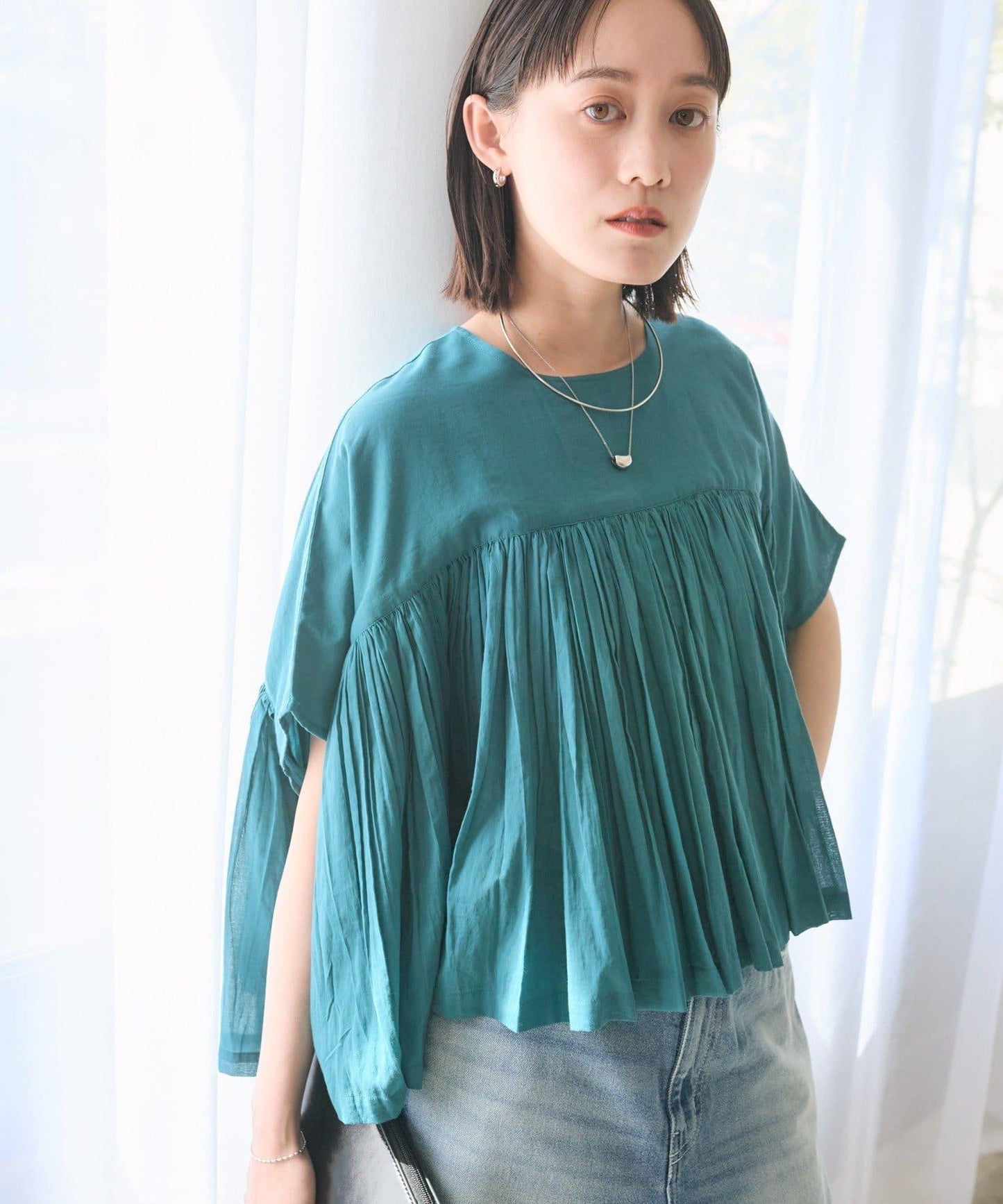 RIVE DROITE 褶皺蓬鬆廓形 女式襯衫
