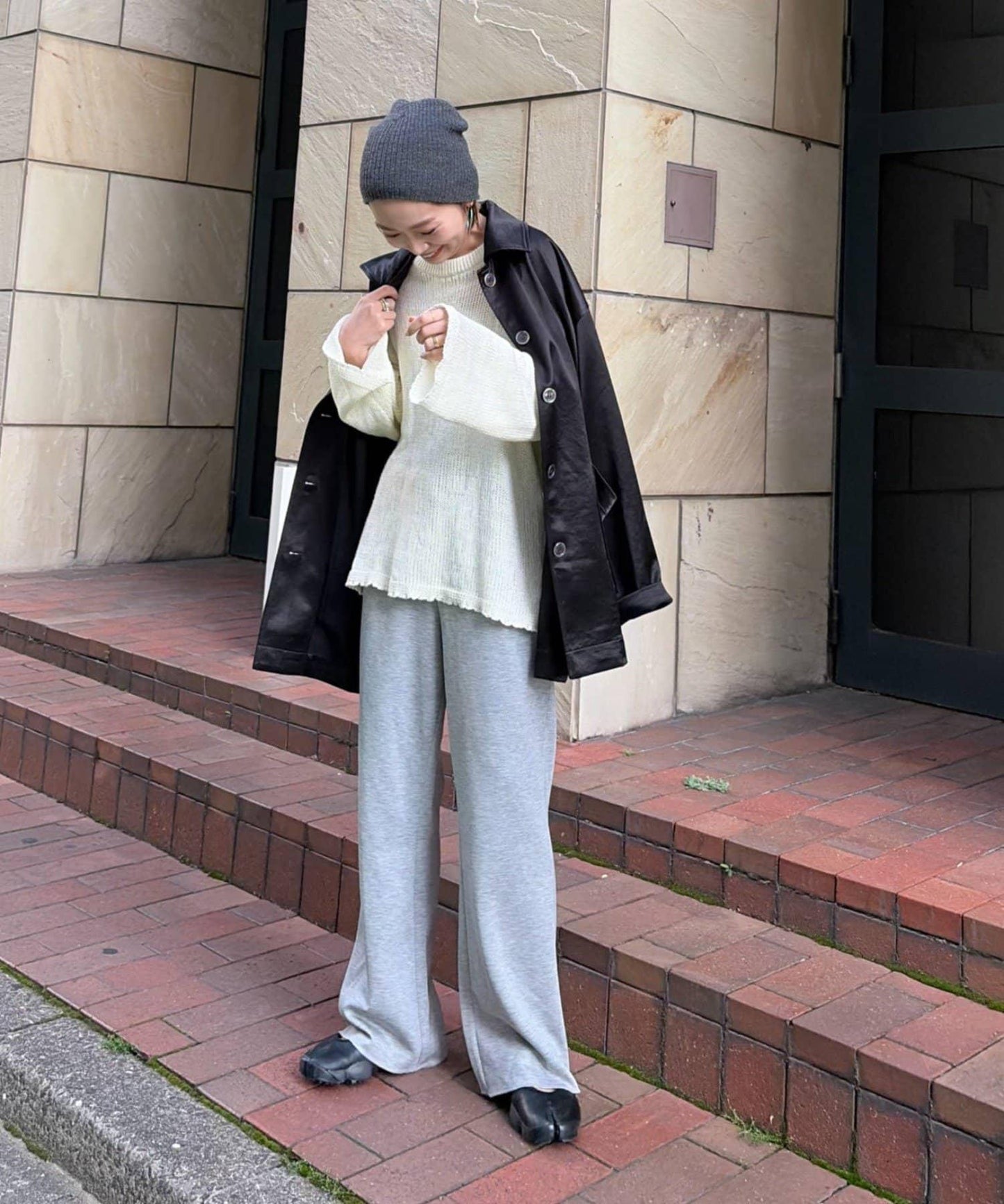 W PON企畫 運動面料剪裁 喇叭褲