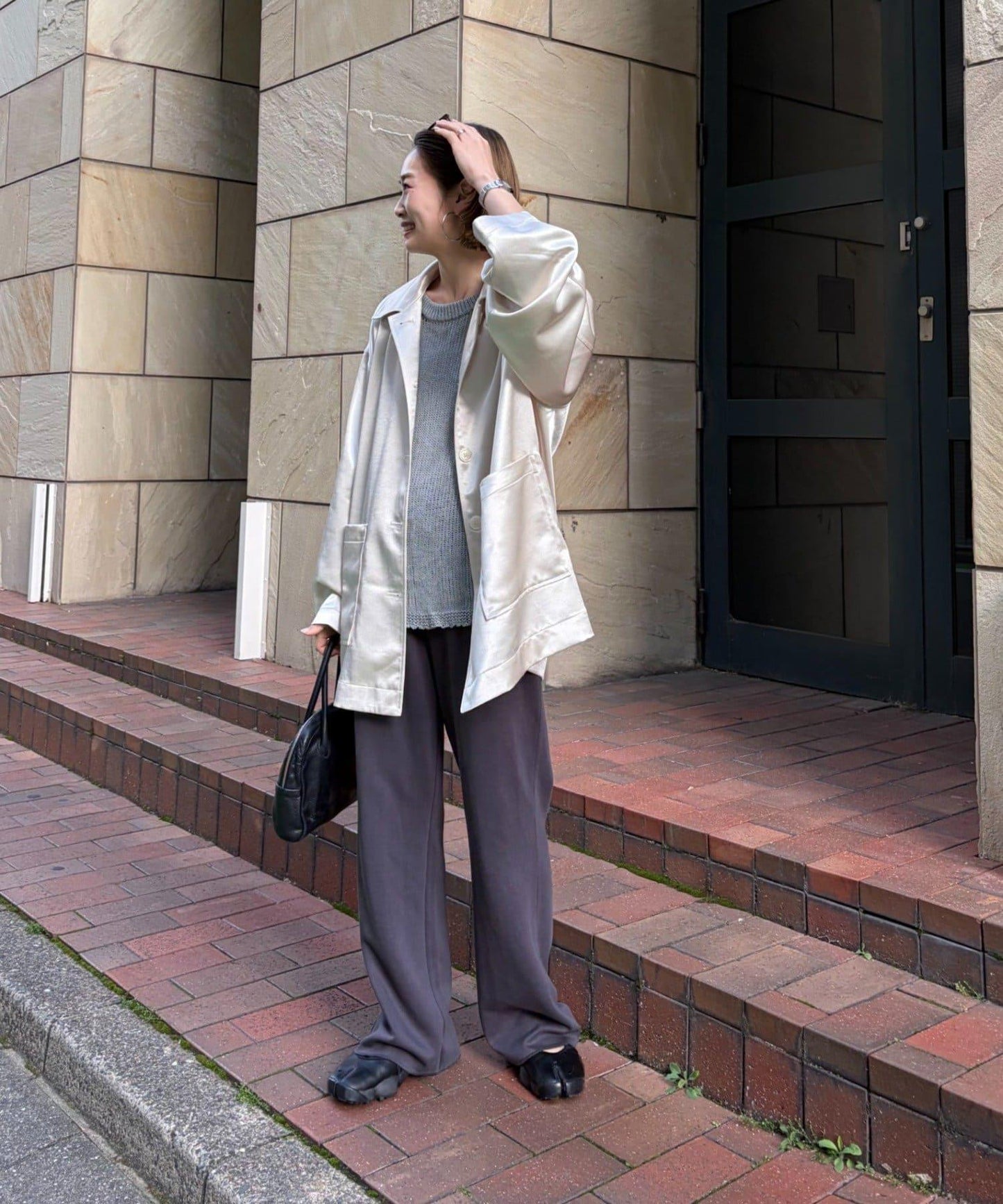 W PON企畫 運動面料剪裁 喇叭褲