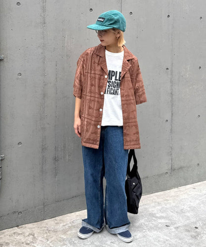 中性蕾絲刺繡襯衫 網絡