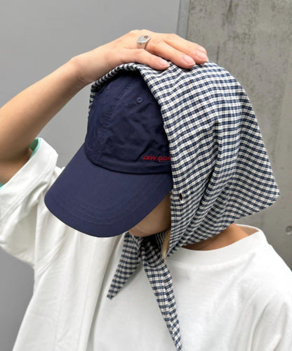 UNISEX 附バンダナ頭巾 ロゴ設計 尼龍 棒球帽