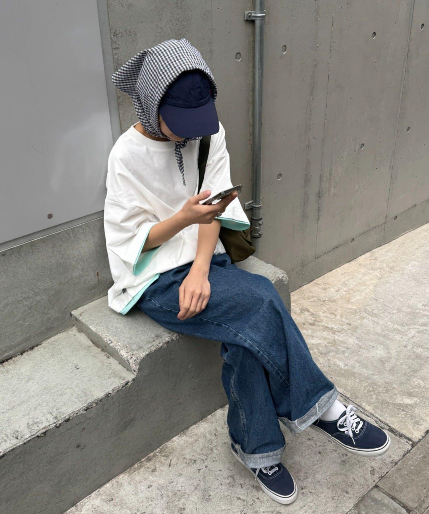 UNISEX 附バンダナ頭巾 ロゴ設計 尼龍 棒球帽